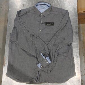 Brand New Arnold Zimberg Men's ZMF7 Button Shirt Grey/Blue Size XXL